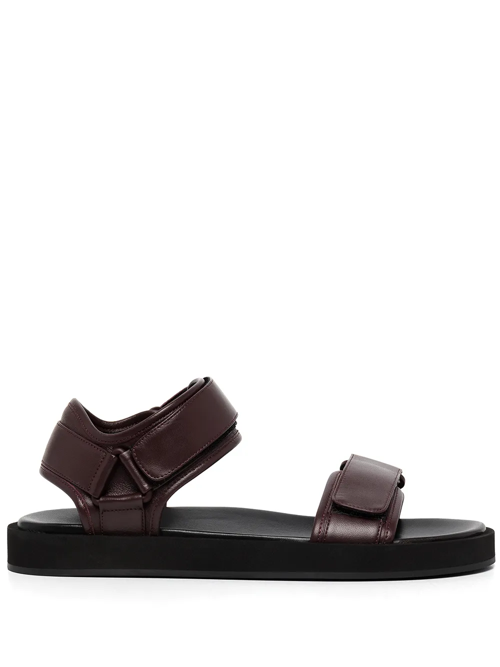 

The Row touch-strap leather sandals - Black