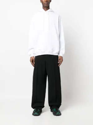 パーカー・フーディ VTMNTS Black cotton blend oversize sweatshirt Black Embroidered Logo Oversized Zip-Up Hoodie by VETEMENTS