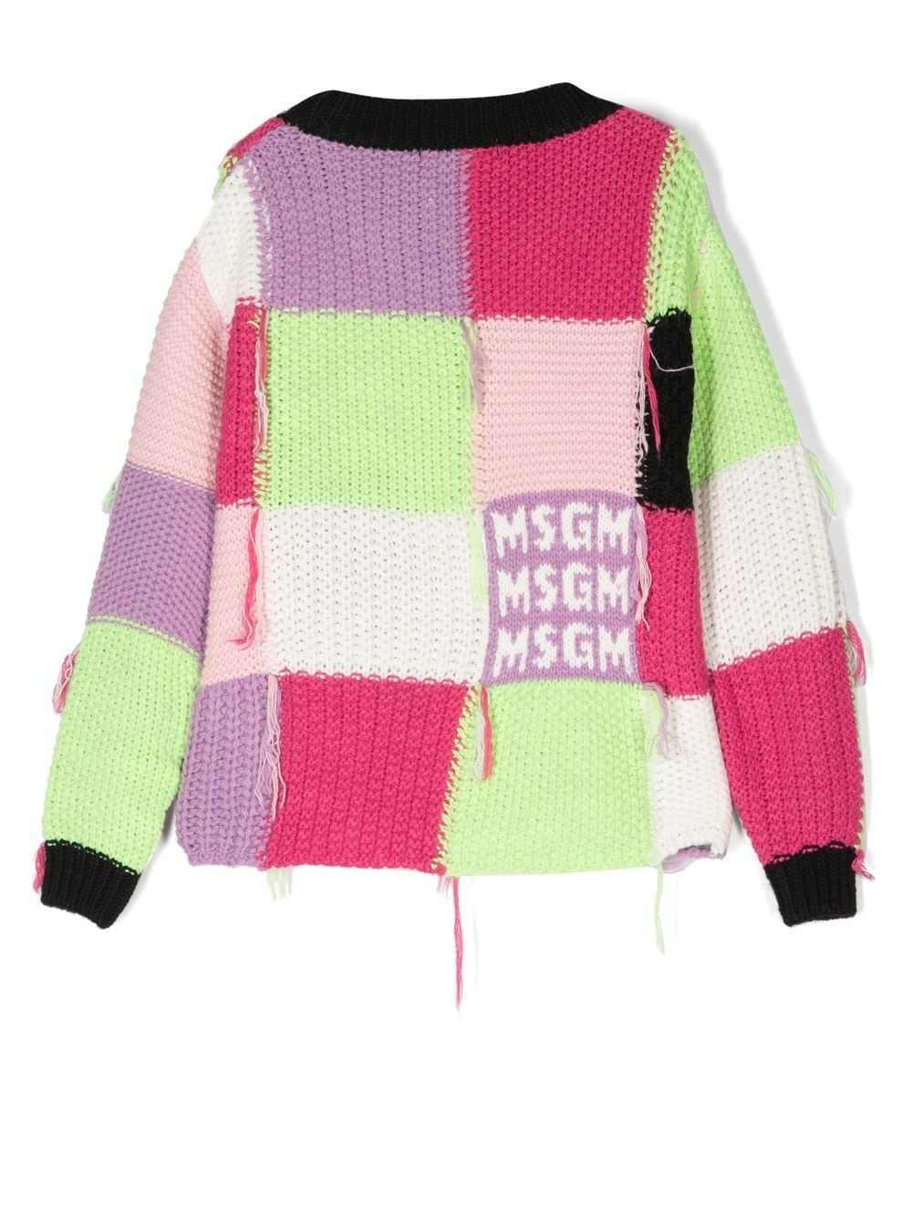 MSGM Kids Trui met patchwork - Roze