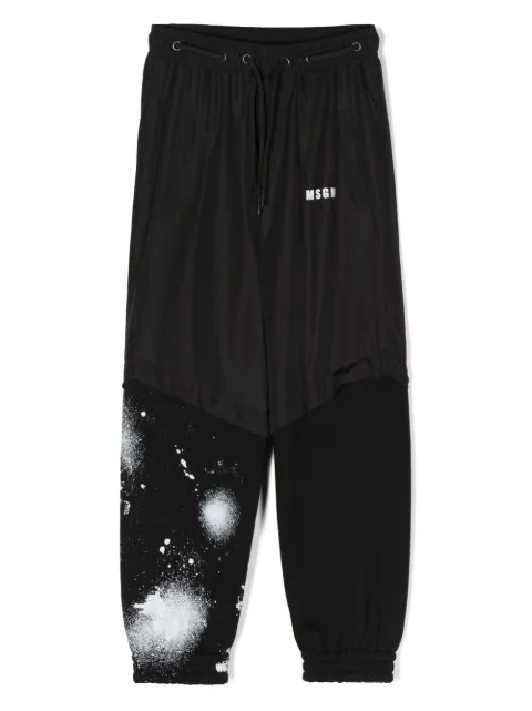MSGM Kids pants con panel en contraste