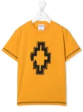 Marcelo Burlon County Of Milan Kids geometric-print cotton T-Shirt - Yellow
