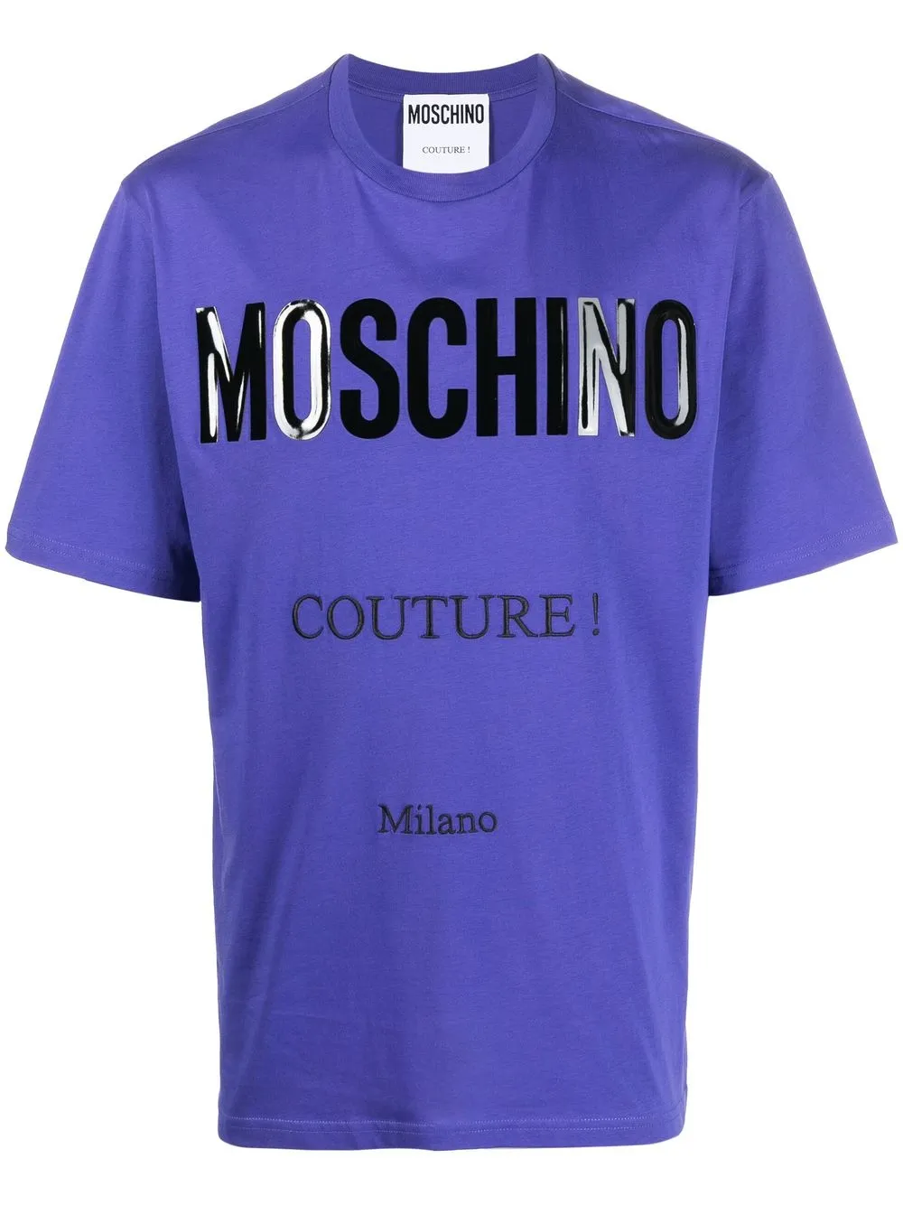 

Moschino playera con logo estampado - Morado