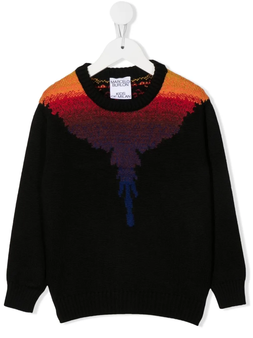 

Marcelo Burlon County of Milan intarsia-knit virgin-wool jumper - Black