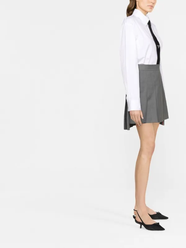 Prada long-sleeved button-up Shirt | White | FARFETCH