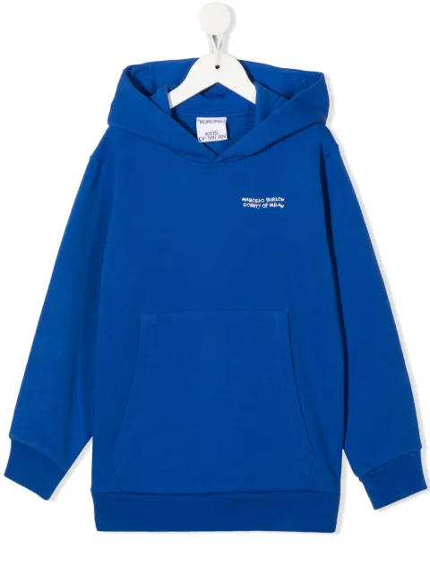 Marcelo Burlon County Of Milan Kids logo-print cotton hoodie 