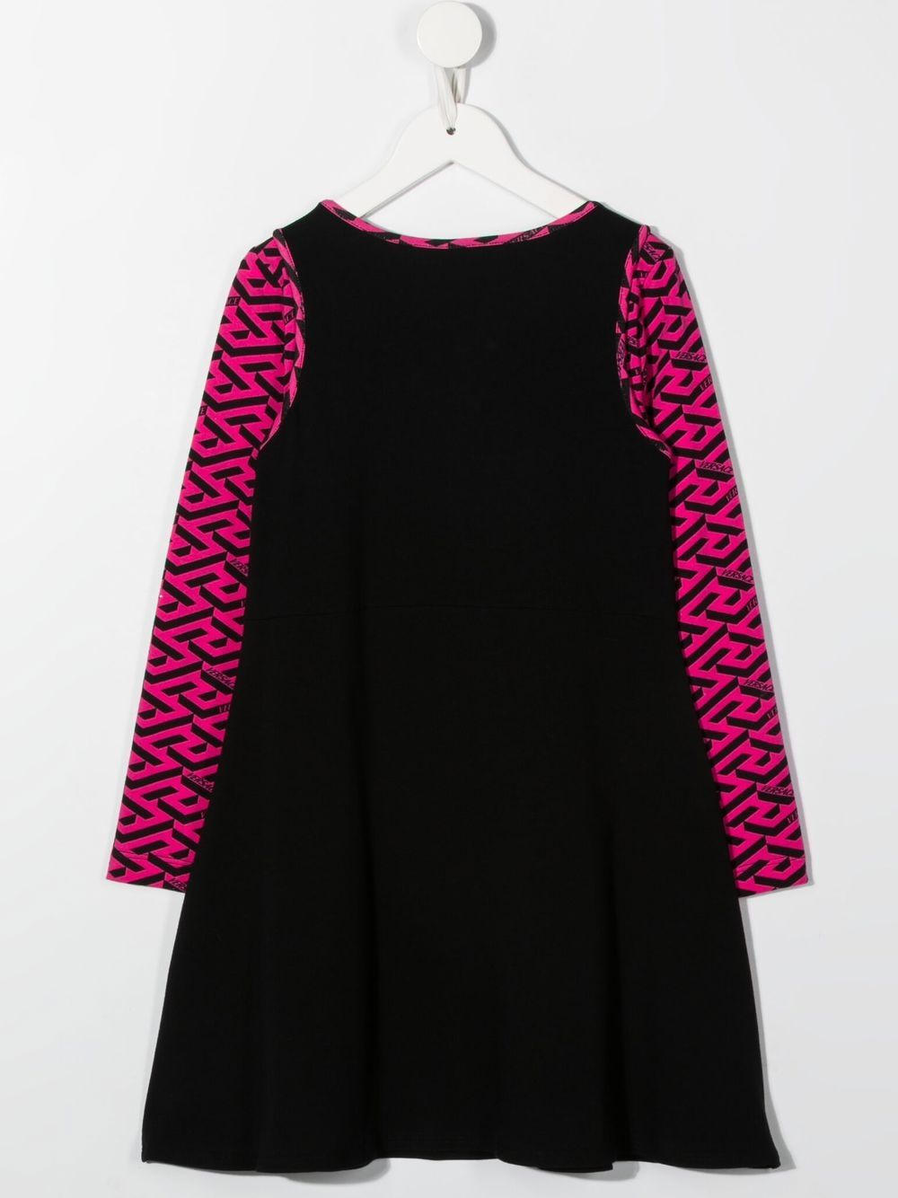 Versace Kids Jurk met logoprint - Zwart