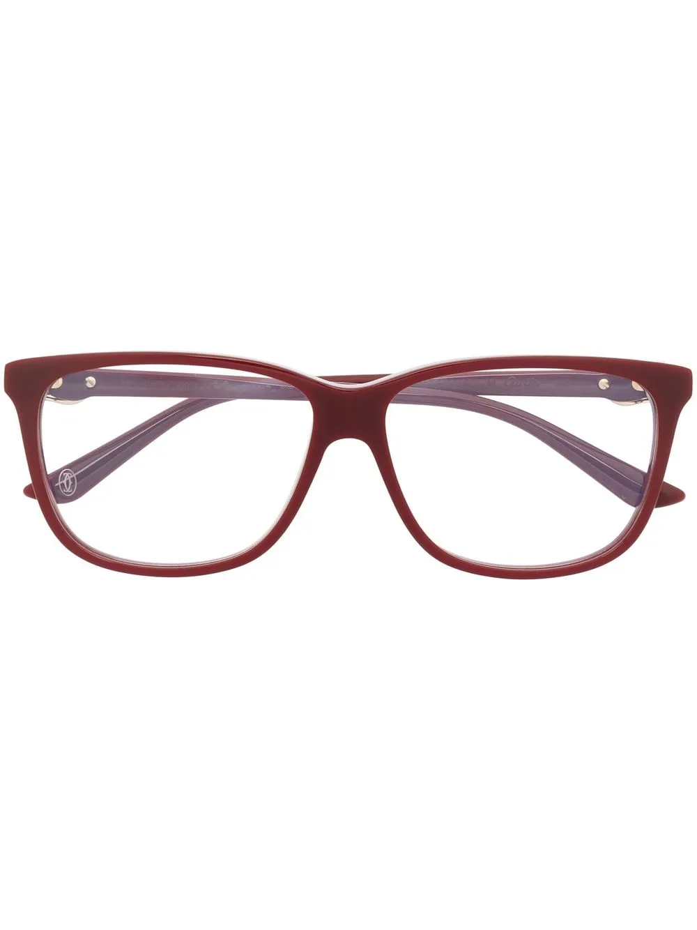 

Cartier Eyewear lentes con armazón rectangular - Rojo