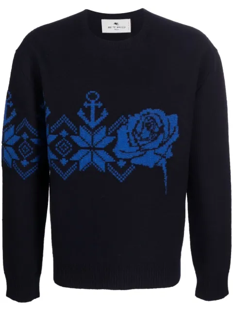 patterned jacquard jumper