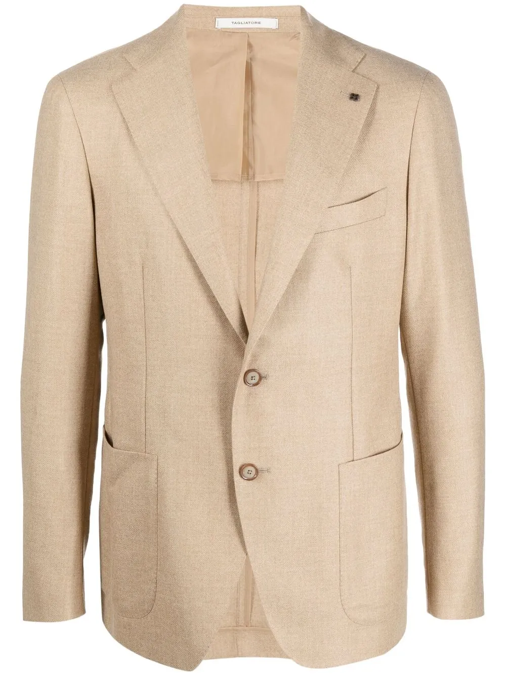 

Tagliatore fitted single-breasted button blazer - Neutrals