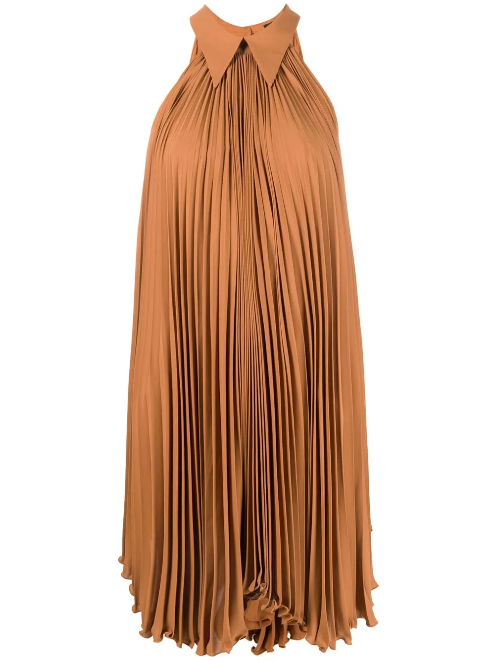 

STYLAND pleated flared dress - Brown