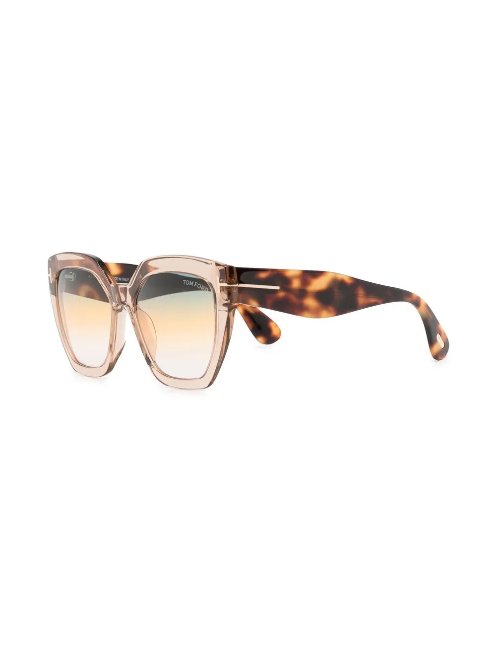TOM FORD Eyewear Phoebe zonnebril met schildpadschild design - Bruin