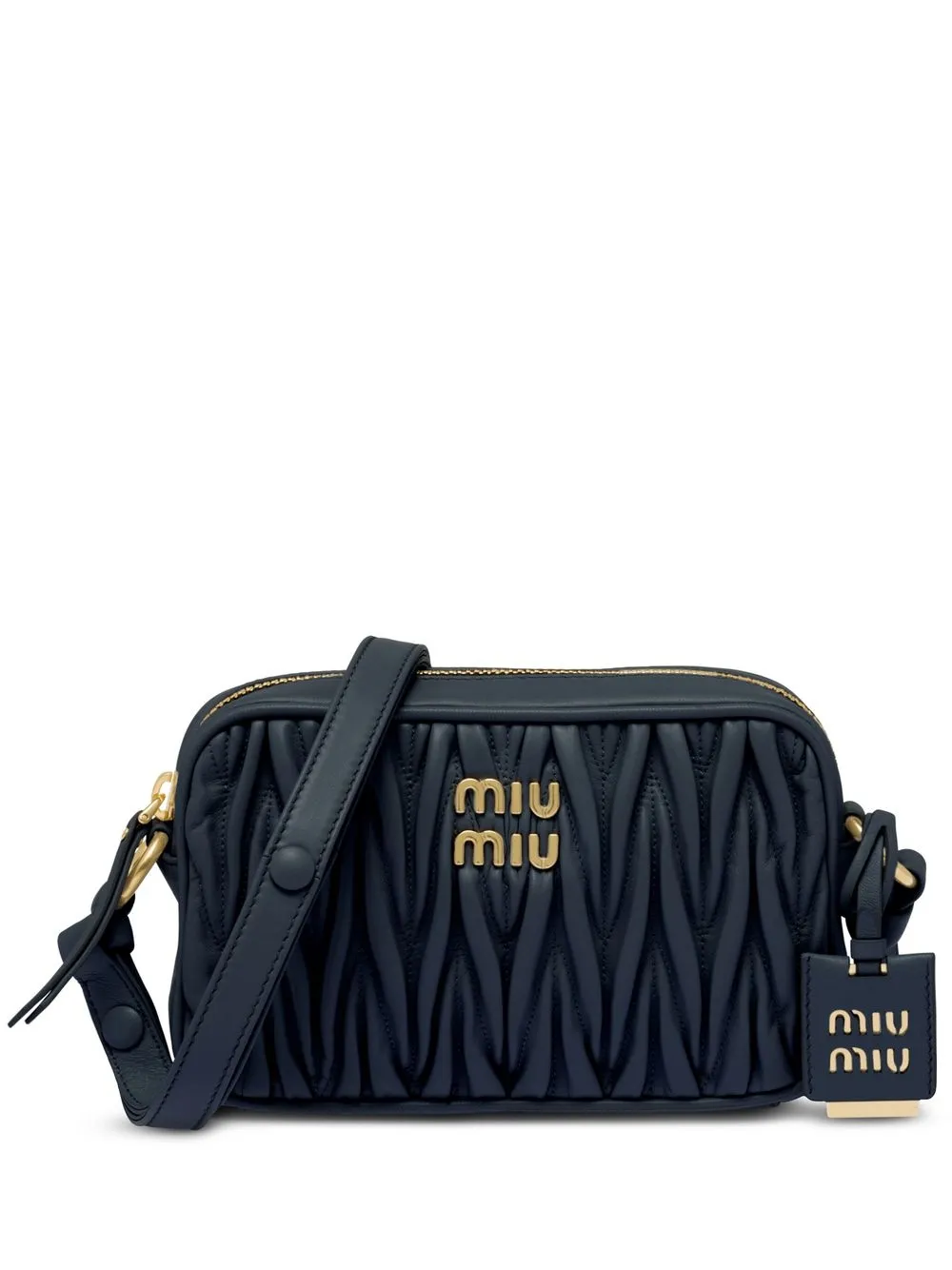 

Miu Miu bolsa de hombro de metalizada - Azul