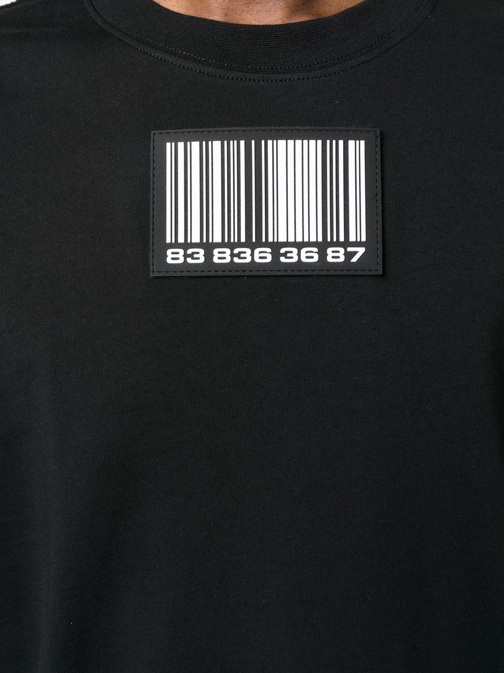 barcode patch-detail T-shirt