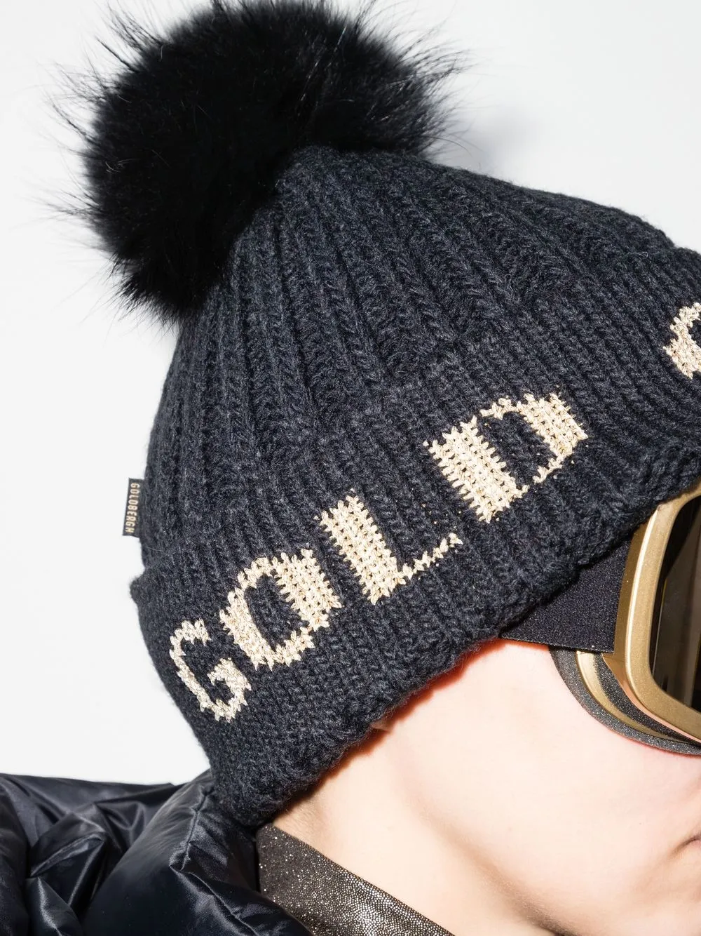 Goldbergh Hood logoknit Pompom Hat Farfetch