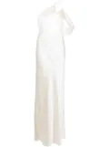 Michelle Mason bias-cut one-shoulder gown - White