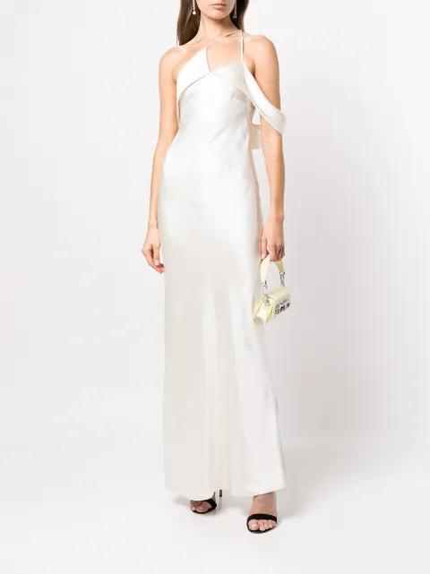 Michelle Mason bias-cut one-shoulder gown M9212C - 1