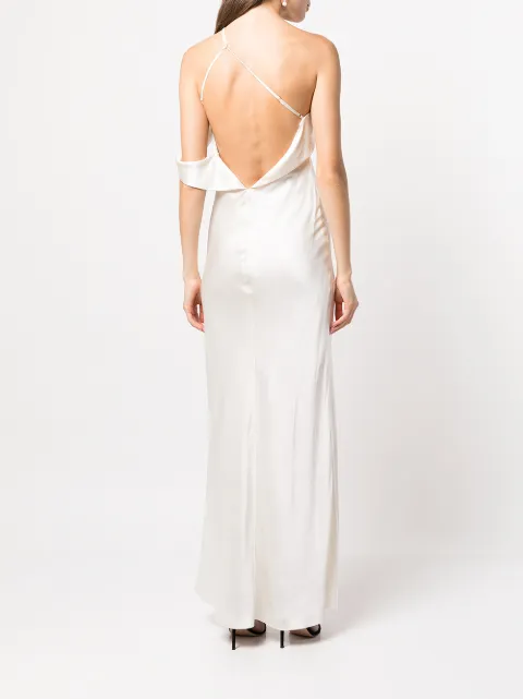 Michelle Mason bias-cut one-shoulder gown M9212C - 3