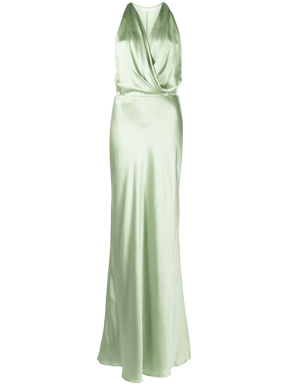 Image 1 of Michelle Mason draped halterneck gown