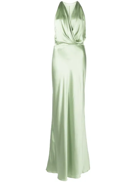 Michelle Mason draped halterneck gown