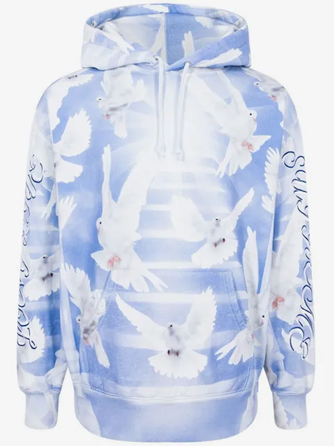 Supreme Doves-print hoodie