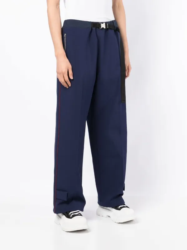 Sacai クリップベルト ワイドパンツ | ブルー | FARFETCH JP