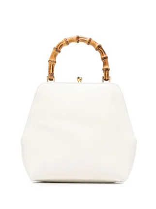 Jil Sander Goji bamboo-handle Tote Bag | White | FARFETCH OM