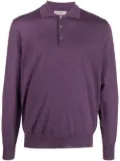 Canali long-sleeved polo shirt - Purple