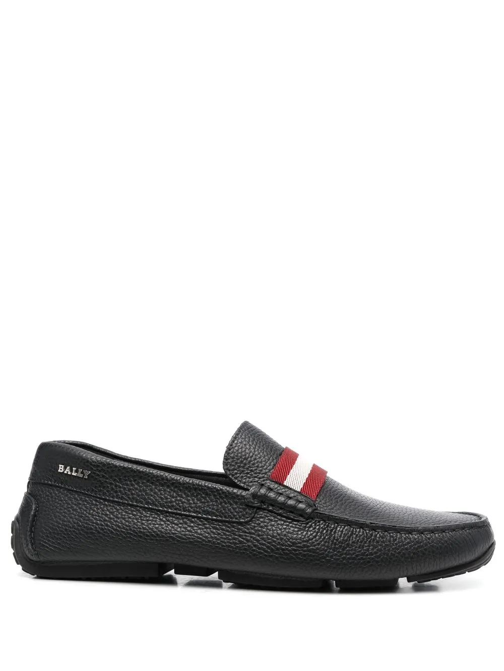 

Bally mocasines Pearce a rayas web - Negro