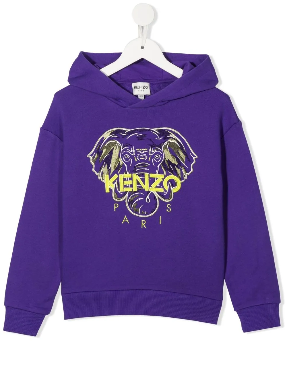 

Kenzo Kids hoodie con logo bordado - Morado