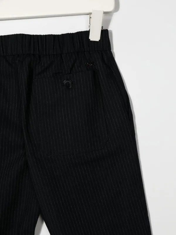 Emporio Armani Kids Pinstripe straight-leg Trousers | Blue | FARFETCH