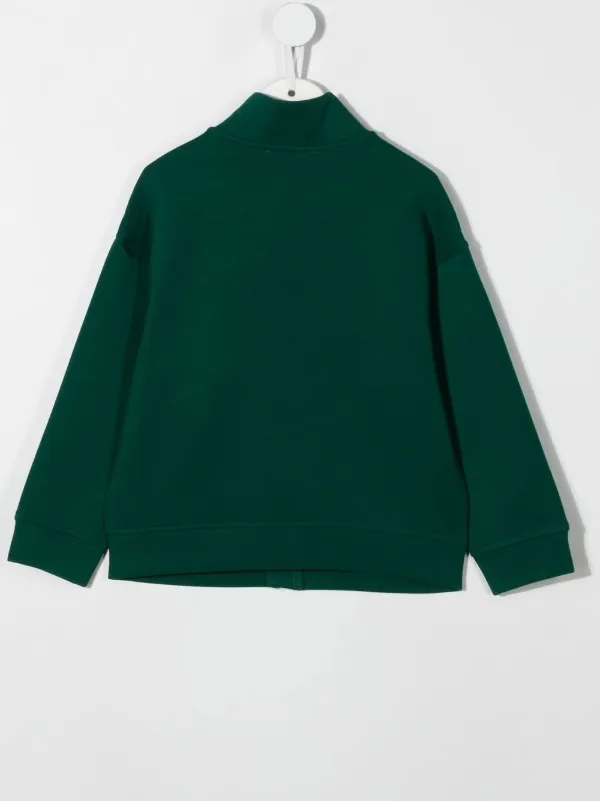 Emporio Armani Kids logo-print long-sleeve Cardigan | Green | FARFETCH