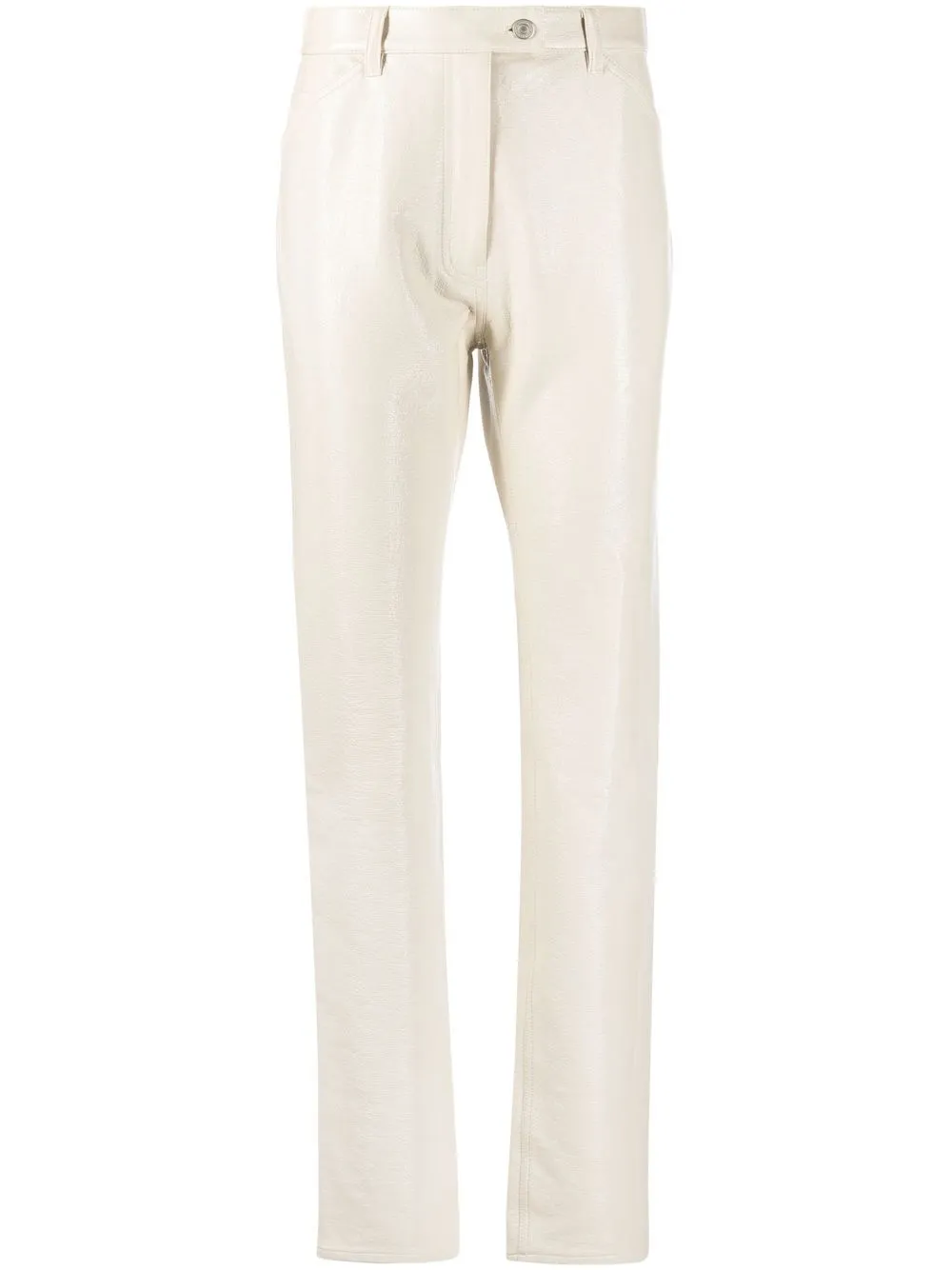 

Courrèges faux-leather slim trousers - Neutrals