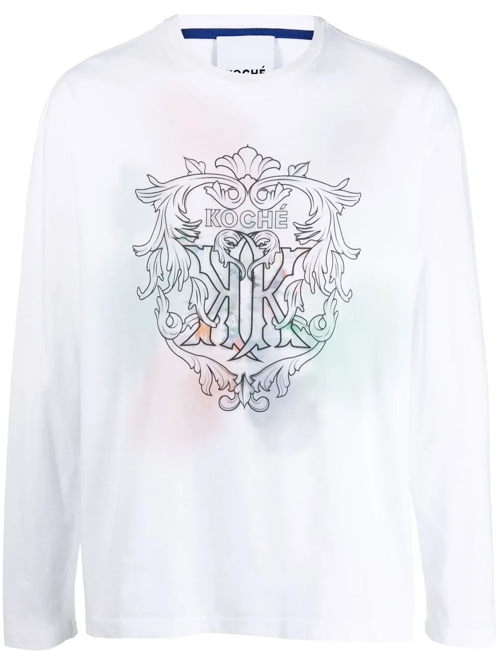 

Koché logo-print long-sleeved T-shirt - White