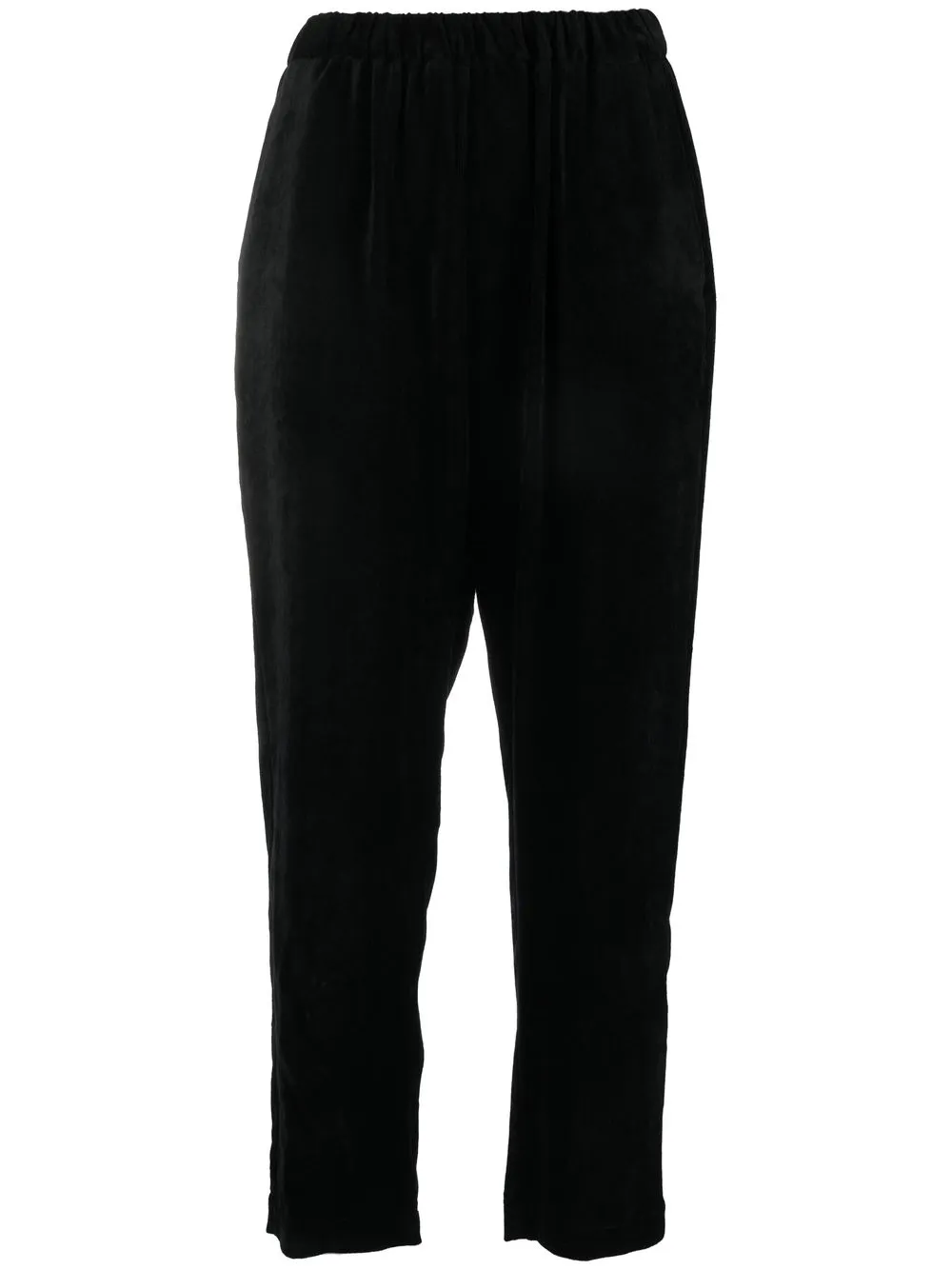 

Forte Forte pantalones capri con efecto de terciopelo - Negro