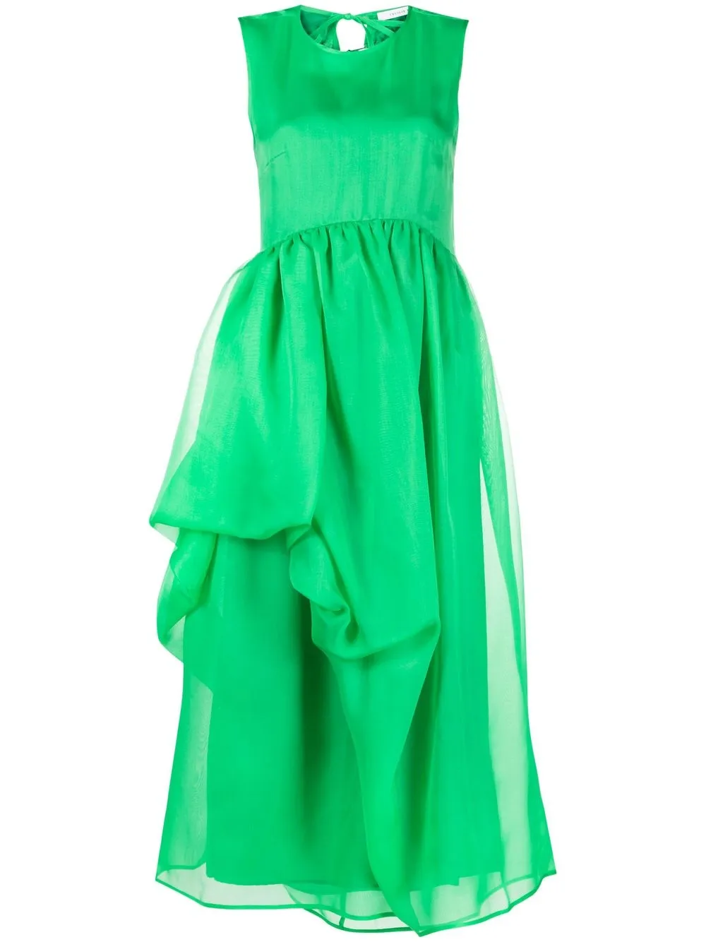 

Cecilie Bahnsen vestido midi Fang - Verde