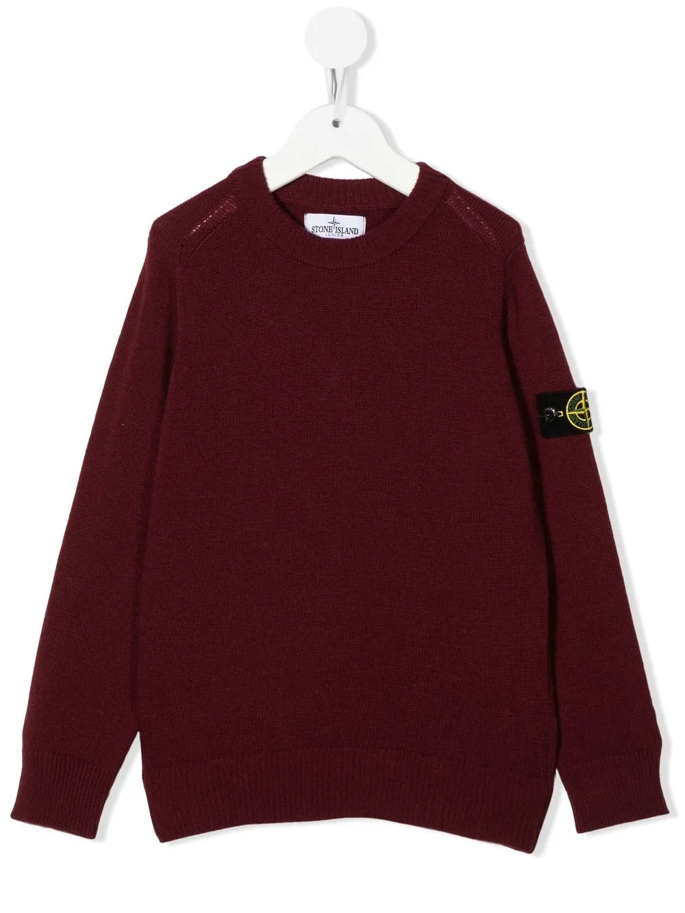 

Stone Island Junior suéter con parche de Compass - Rojo