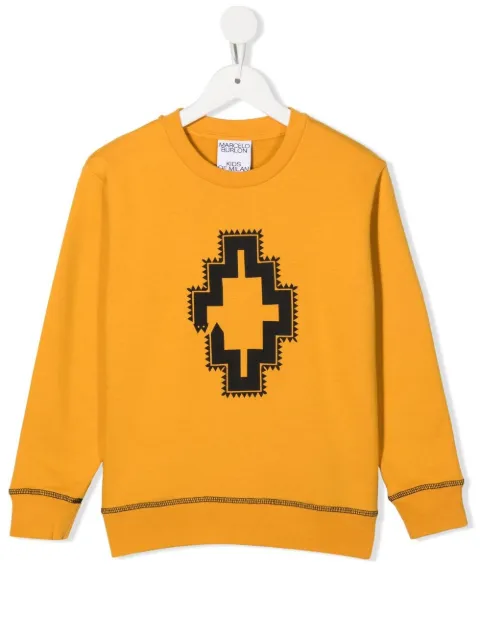 Marcelo Burlon County Of Milan Kids logo-print cotton sweatshirt 
