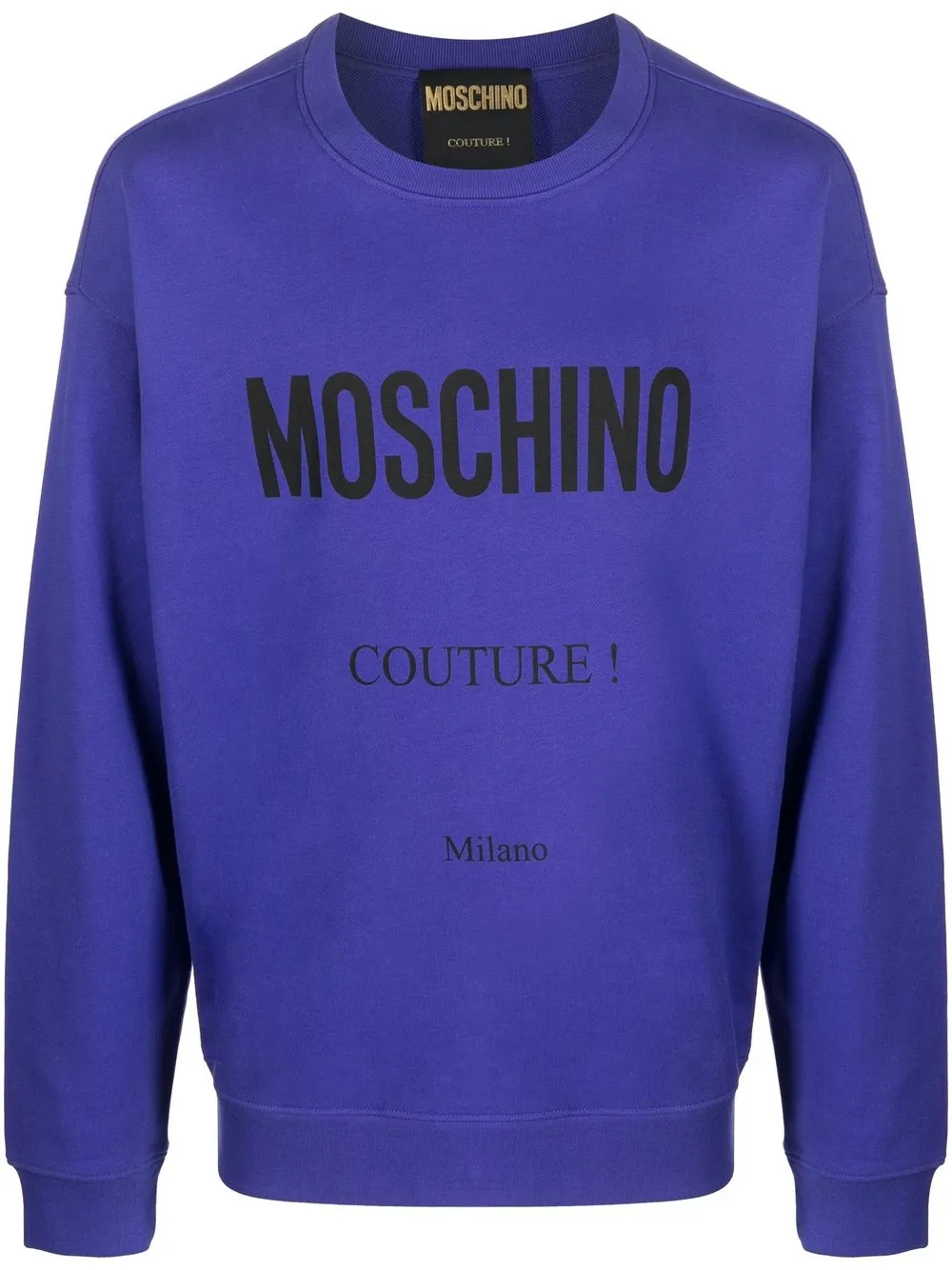 

Moschino logo-print cotton sweatshirt - Purple