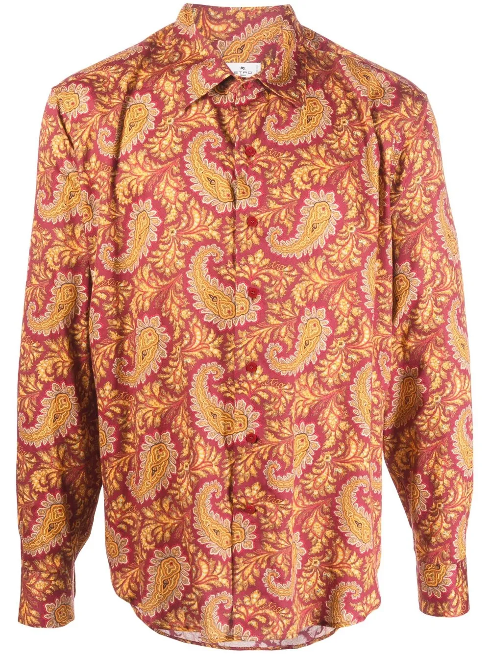 

ETRO camisa con estampado de cachemira - Rojo