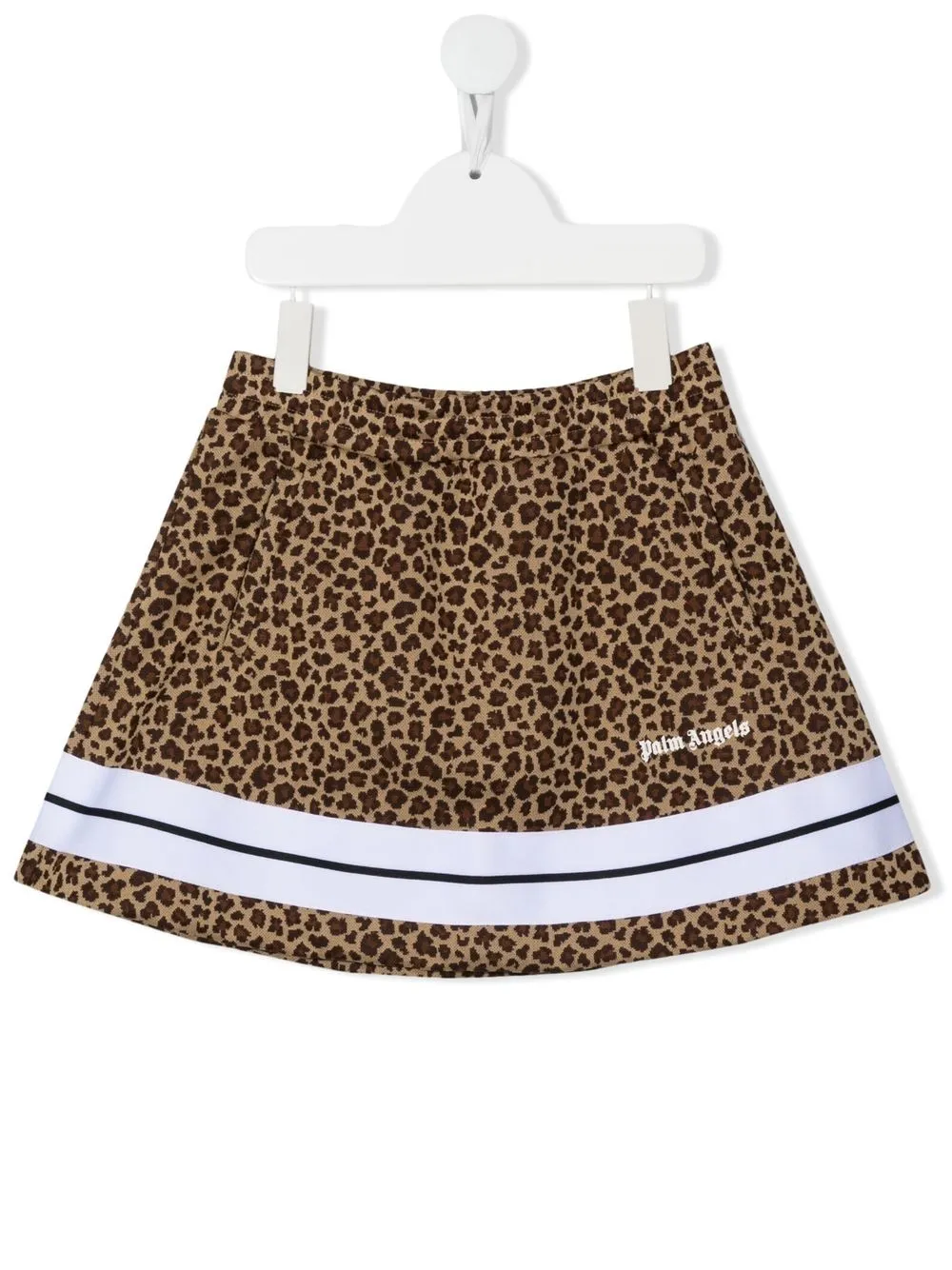 

Palm Angels Kids animal-print track skirt - Neutrals