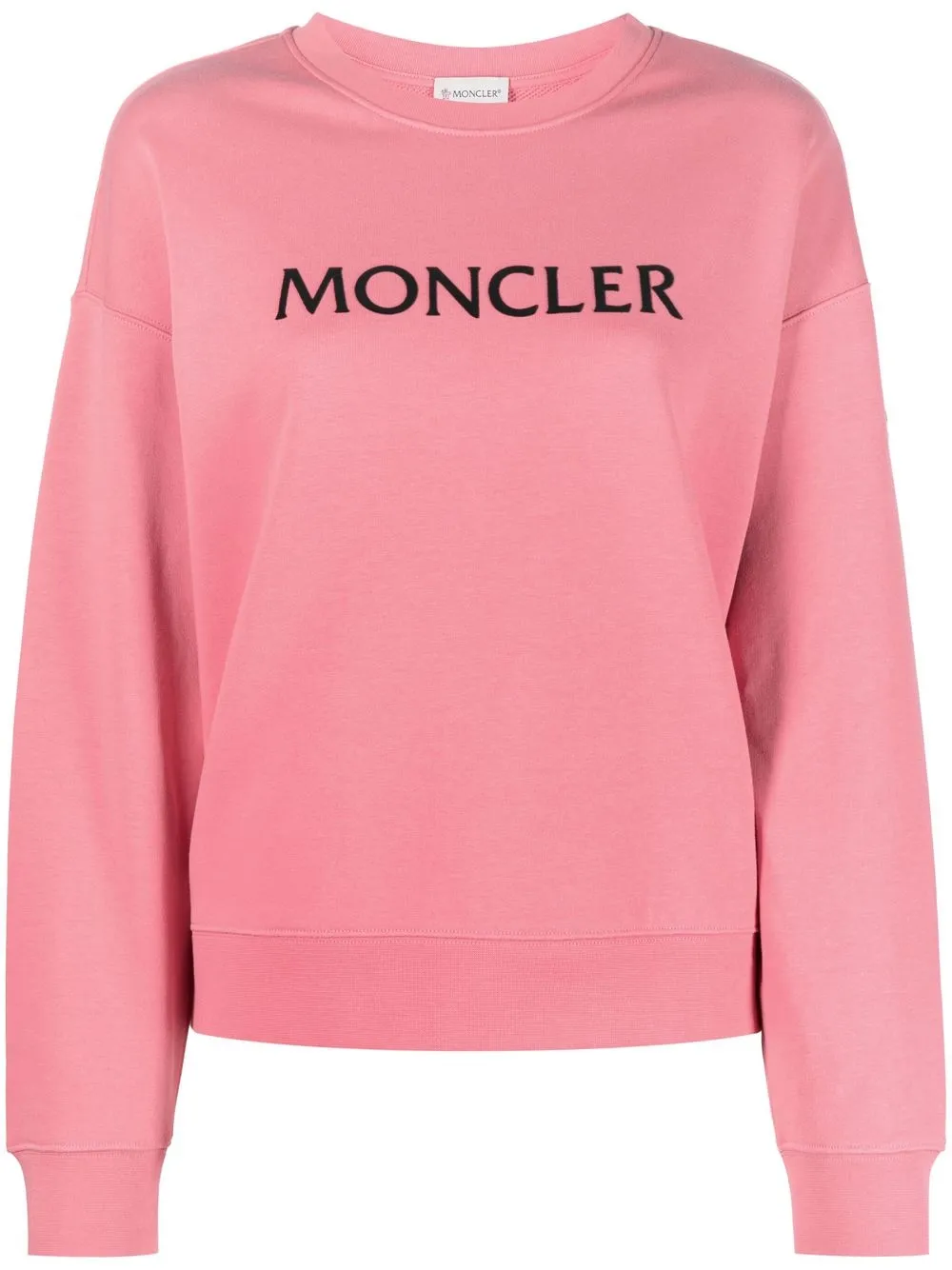Moncler sudadera con logo estampado - Rosado