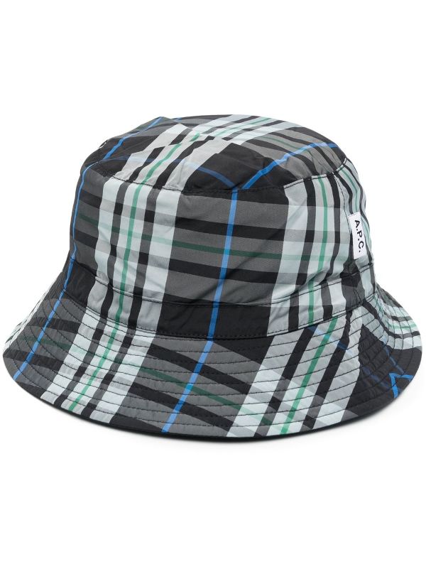 reversible plaid bucket hat