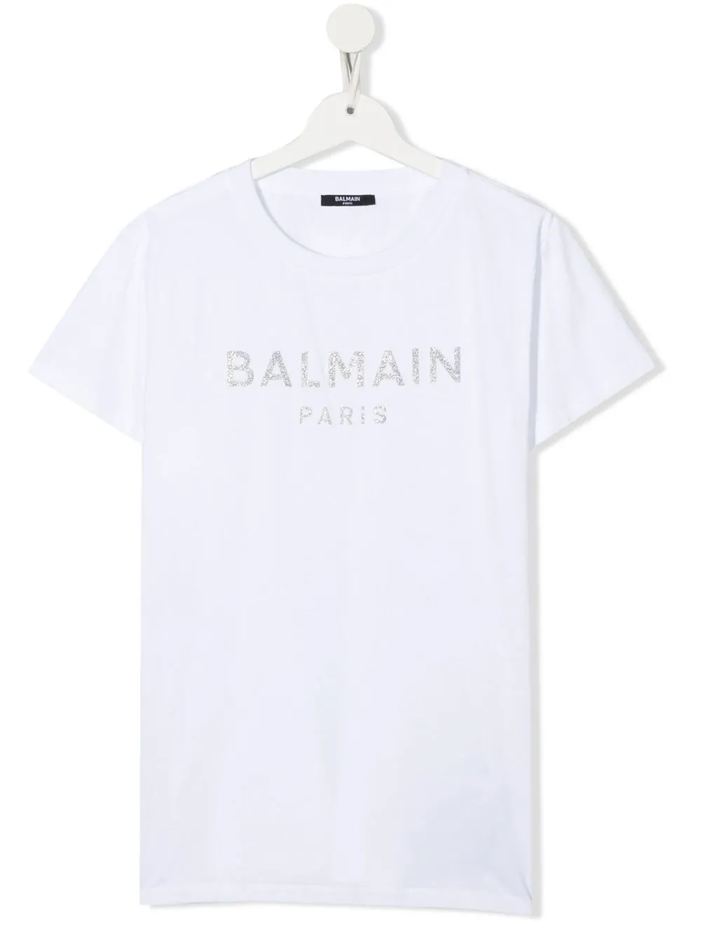 

Balmain Kids playera con logo estampado y glitter - Blanco