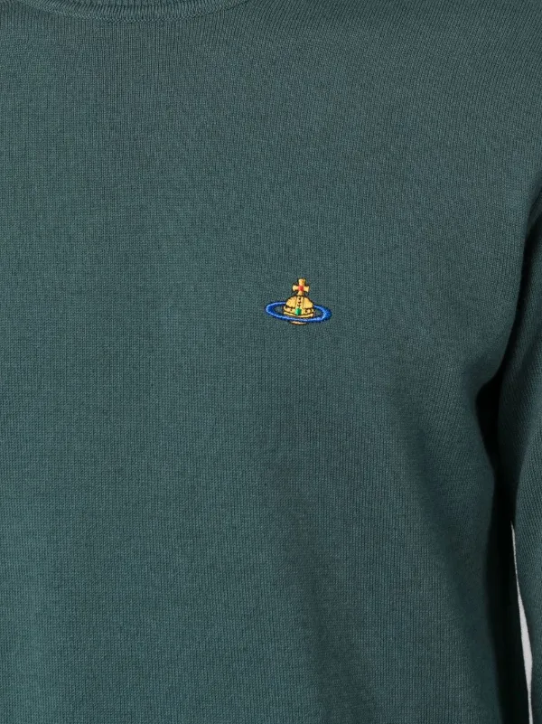 Vivienne Westwood Orb Logo Embroidered Sweater Green FARFETCH SA