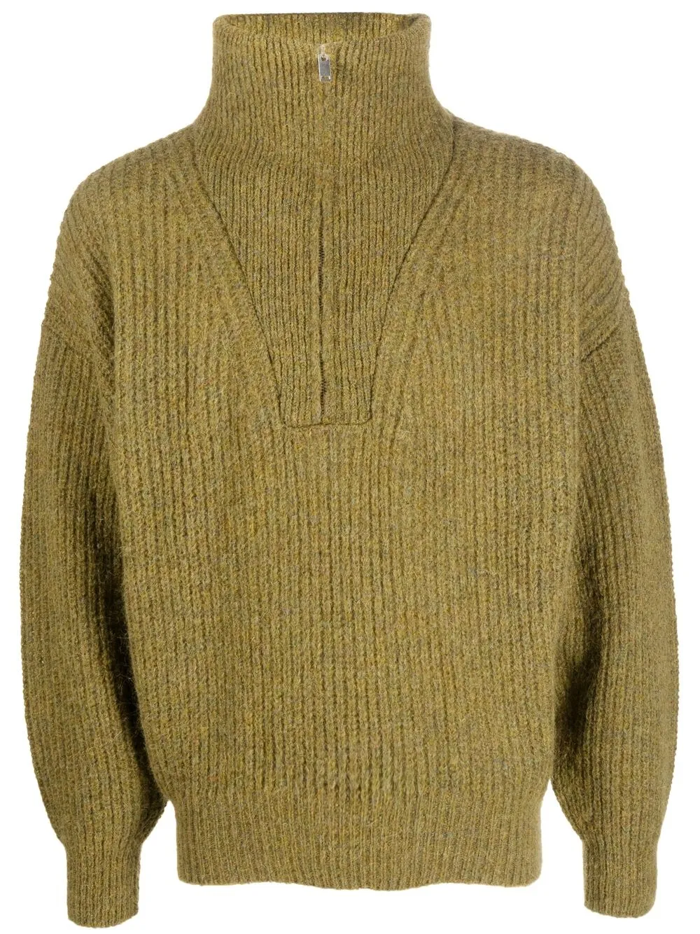 

Isabel Marant chunky-knit half-zip jumper - Green