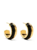 Aurelie Bidermann stripe hoop earrings - Black