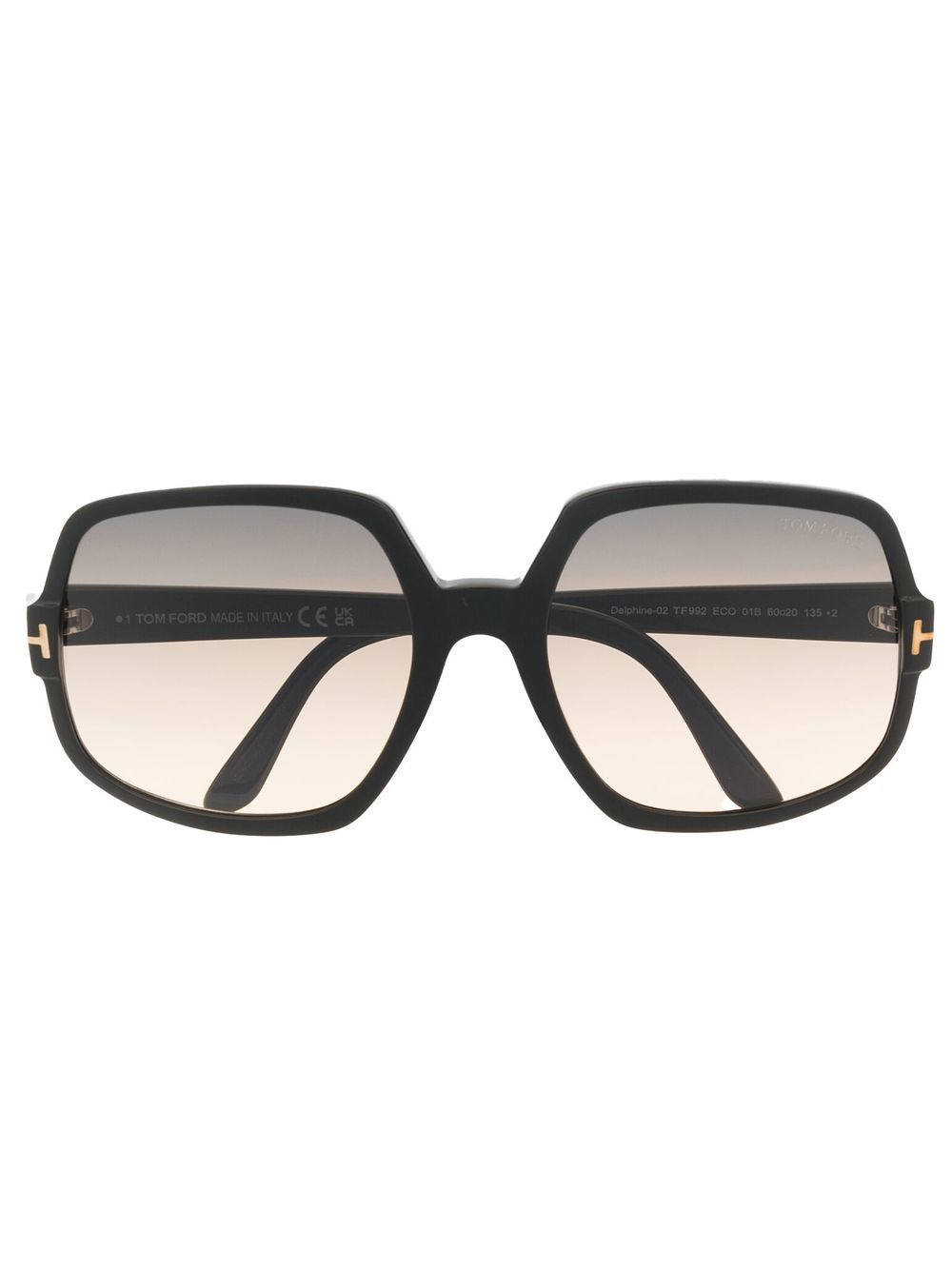 

TOM FORD Eyewear Delphine oversize sunglasses - Black