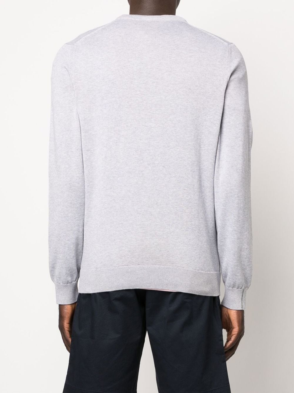 Shop Lacoste Logo-patch Crew Neck Sweater In Grey