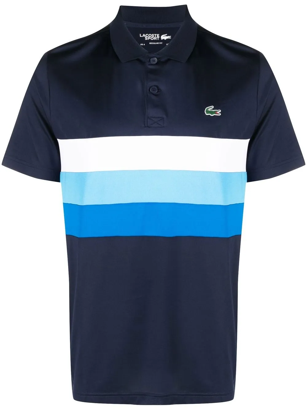 

Lacoste striped short-sleeved polo shirt - NAVY