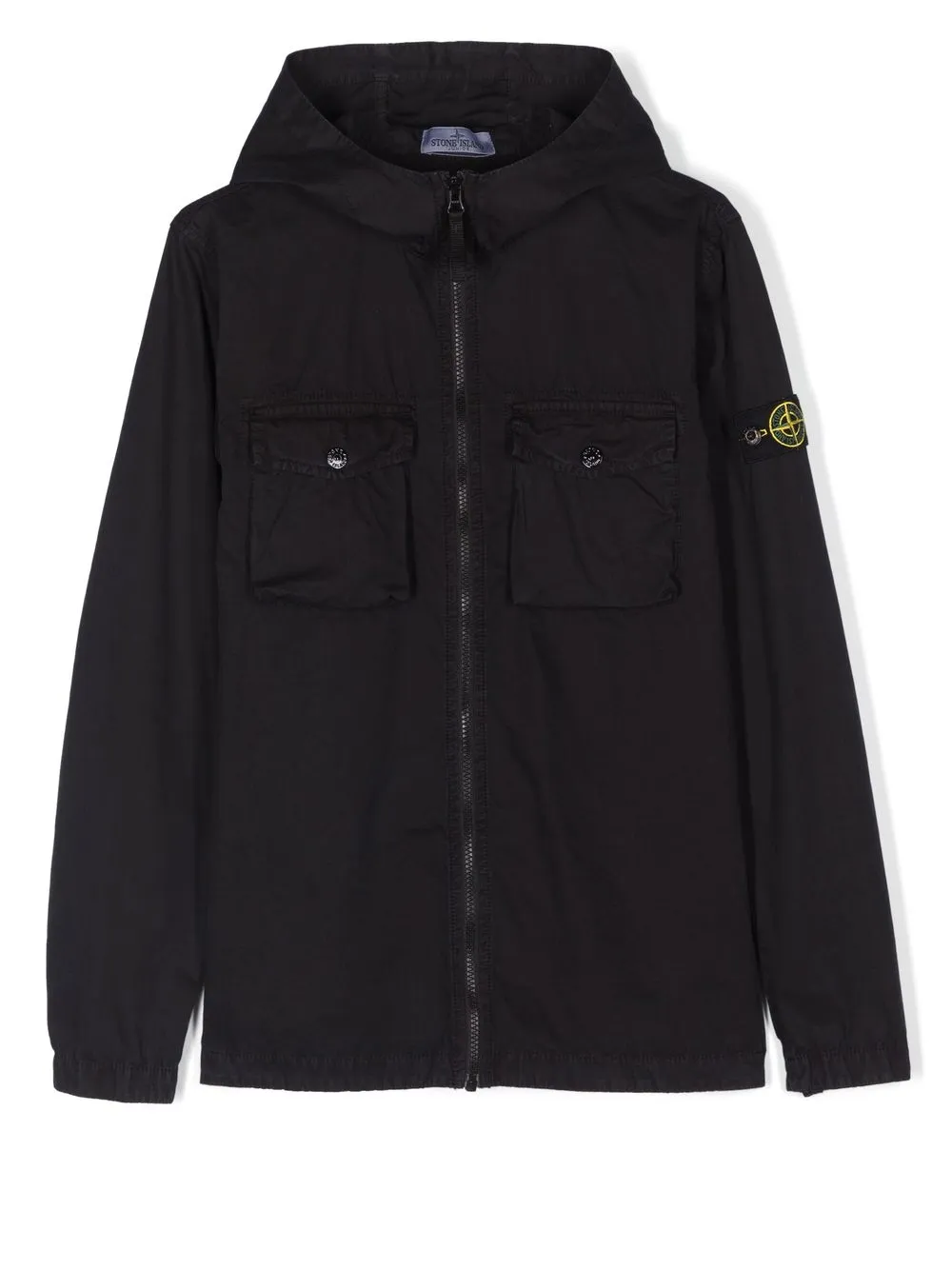 

Stone Island Junior chamarra con capucha y distintivo de brújula - Negro